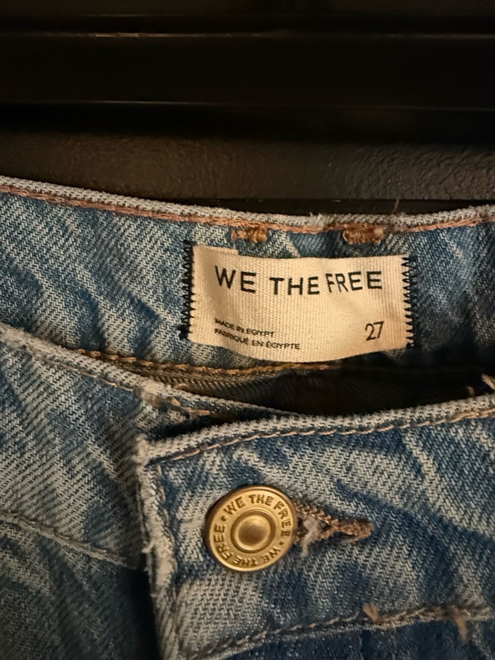 Free People We the Free Good Luck barrel jeans sz 27 - Picture 3 of 10